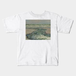 Pourville River, Low Tide by Claude Monet Kids T-Shirt